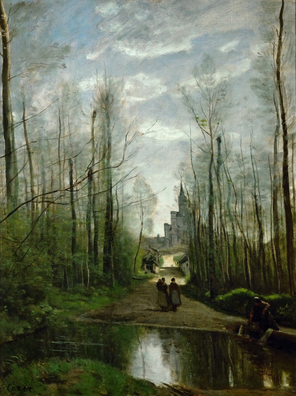 The Church of Marissel, Near Beauvais by Jean Baptiste Camille Corot