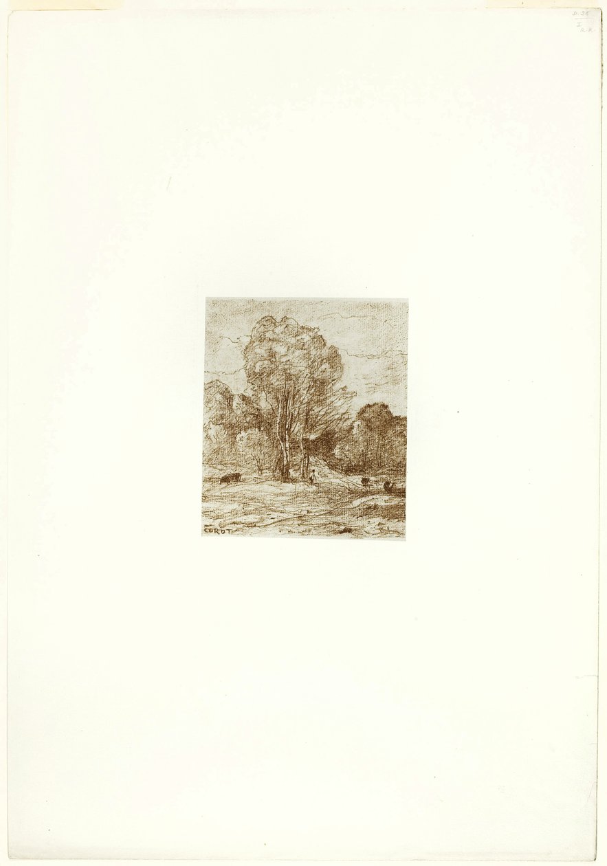 The Cow Pasture by Jean Baptiste Camille Corot