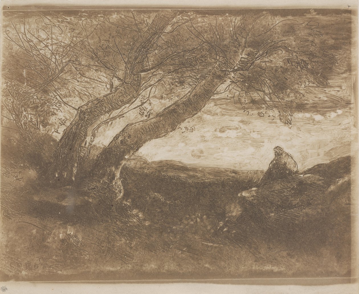 The Dreamer by Jean Baptiste Camille Corot