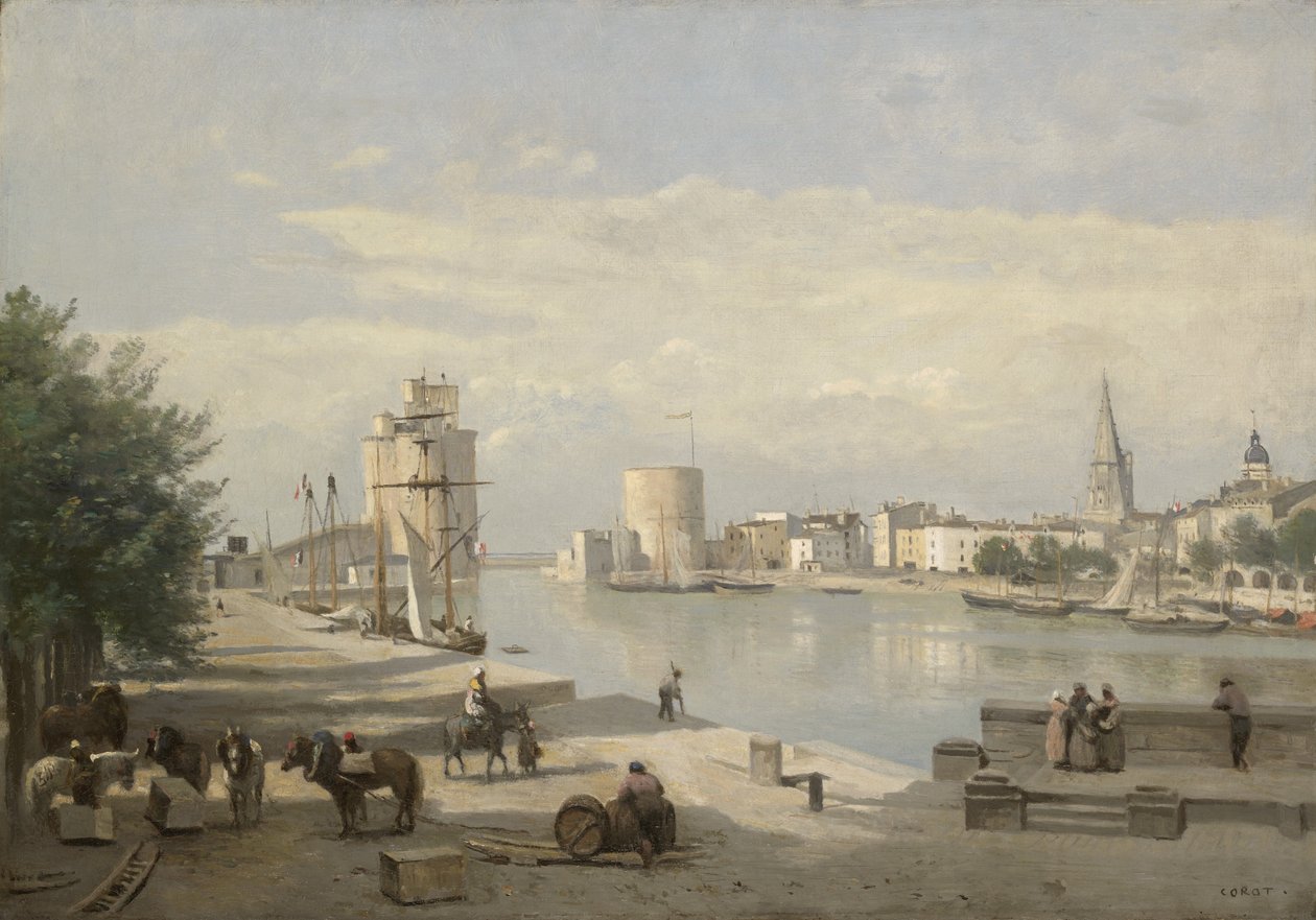 The Harbor of La Rochelle by Jean Baptiste Camille Corot