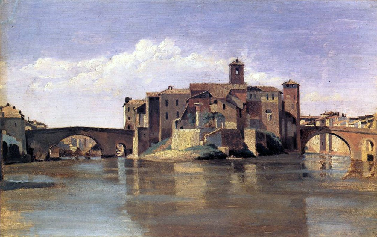 The Island of San Bartolomeo by Jean Baptiste Camille Corot