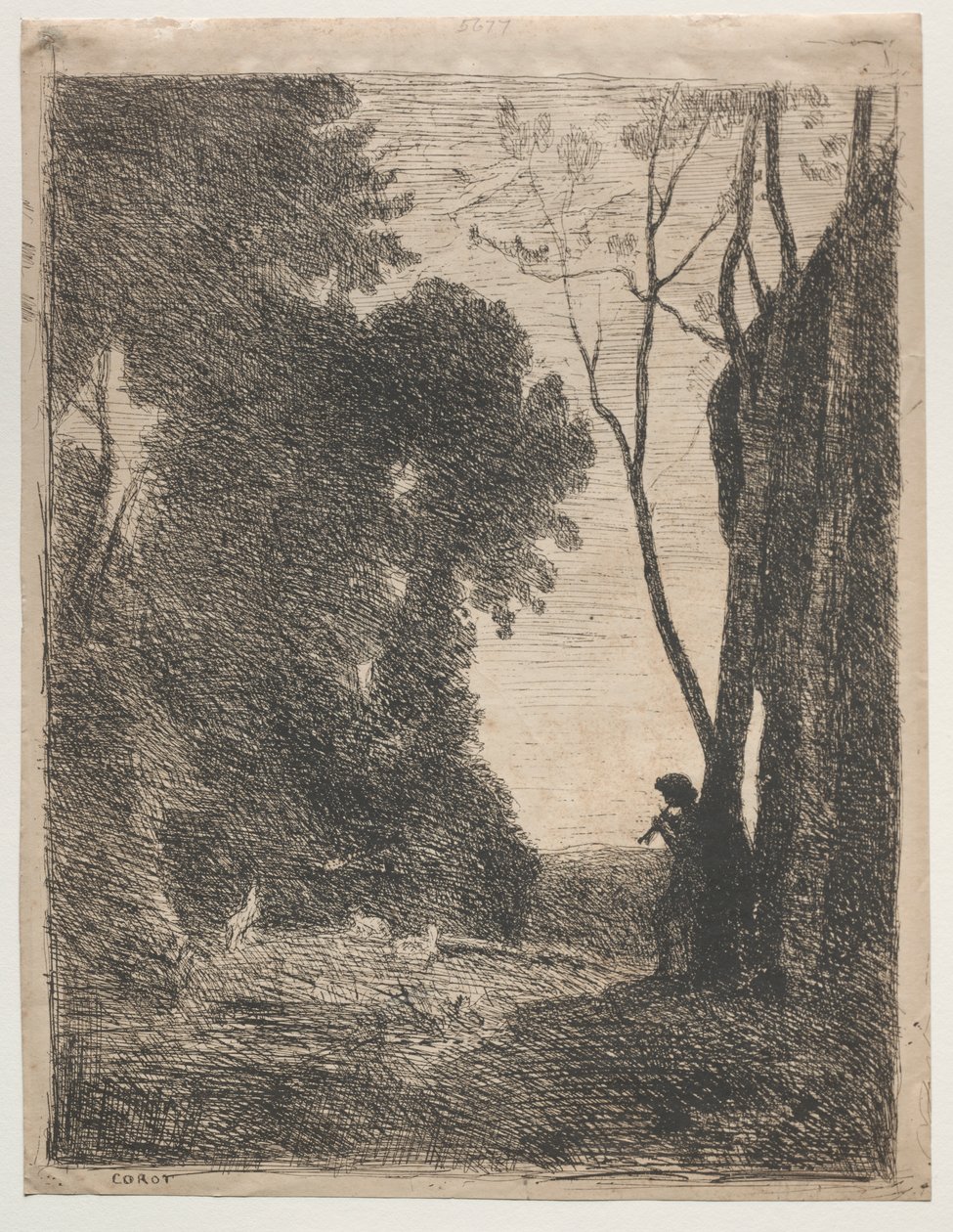 The Little Shepherd by Jean Baptiste Camille Corot