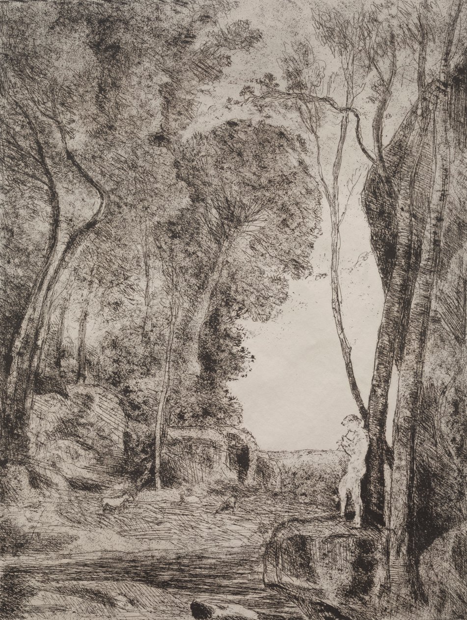 The Little Shepherd, original impression 1855, printed in 1921 by Jean Baptiste Camille Corot