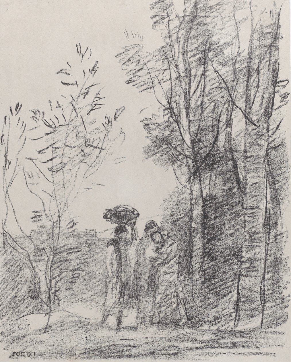 The Meeting in the Grove by Jean Baptiste Camille Corot