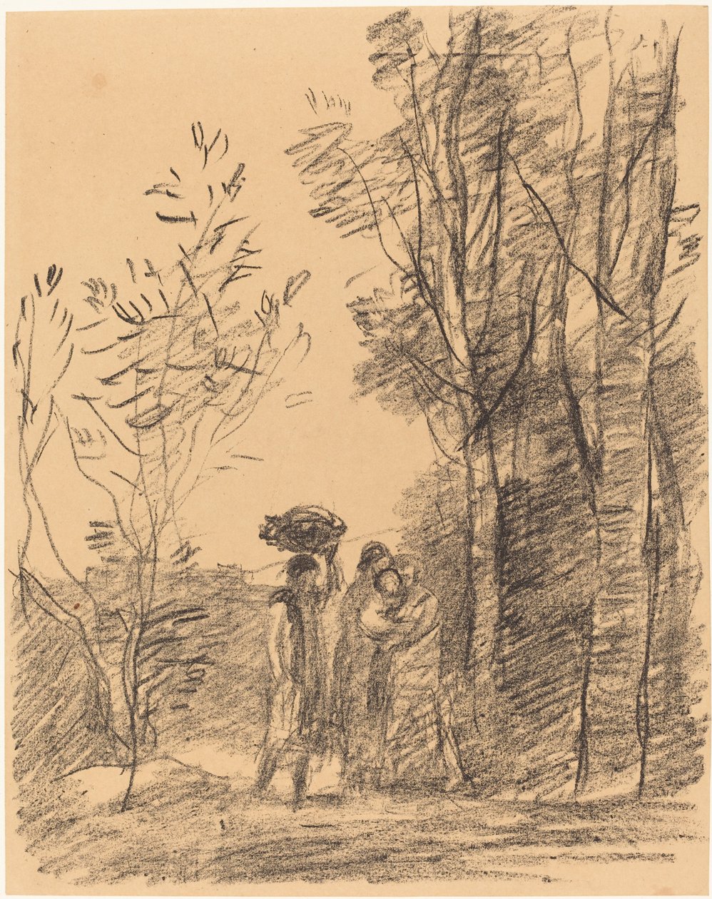 The Meeting in the Woods by Jean Baptiste Camille Corot