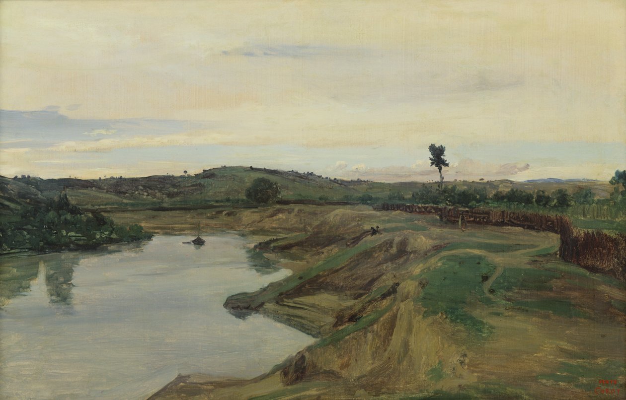 The Promenade du Poussin or, Roman Campagna, c.1826-28 by Jean Baptiste Camille Corot