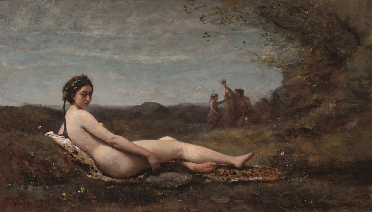 The Repose, 1860, reworked c. 1865-1870 by Jean Baptiste Camille Corot