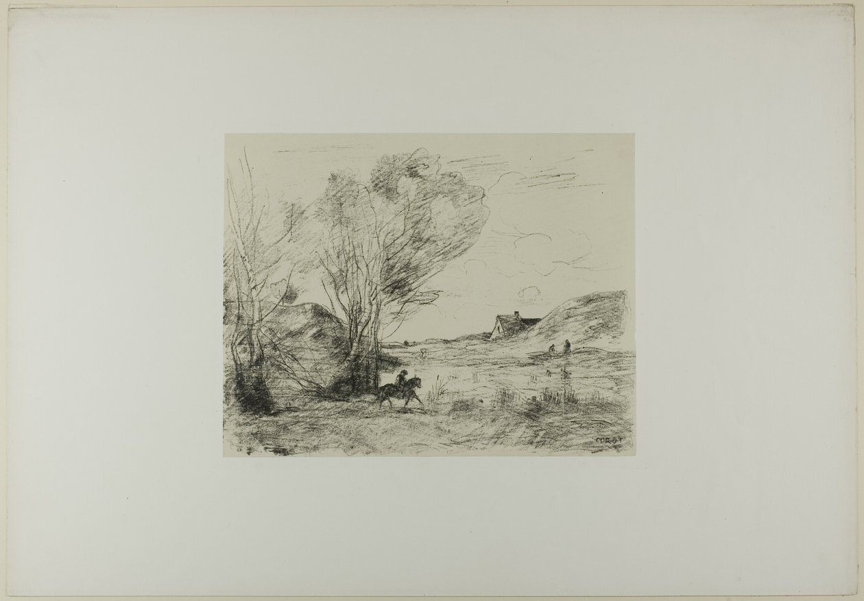 The Rider in the Reeds by Jean Baptiste Camille Corot
