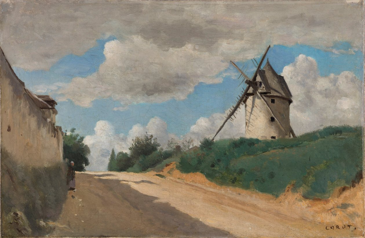 The Windmill, ca 1835-1840 by Jean Baptiste Camille Corot