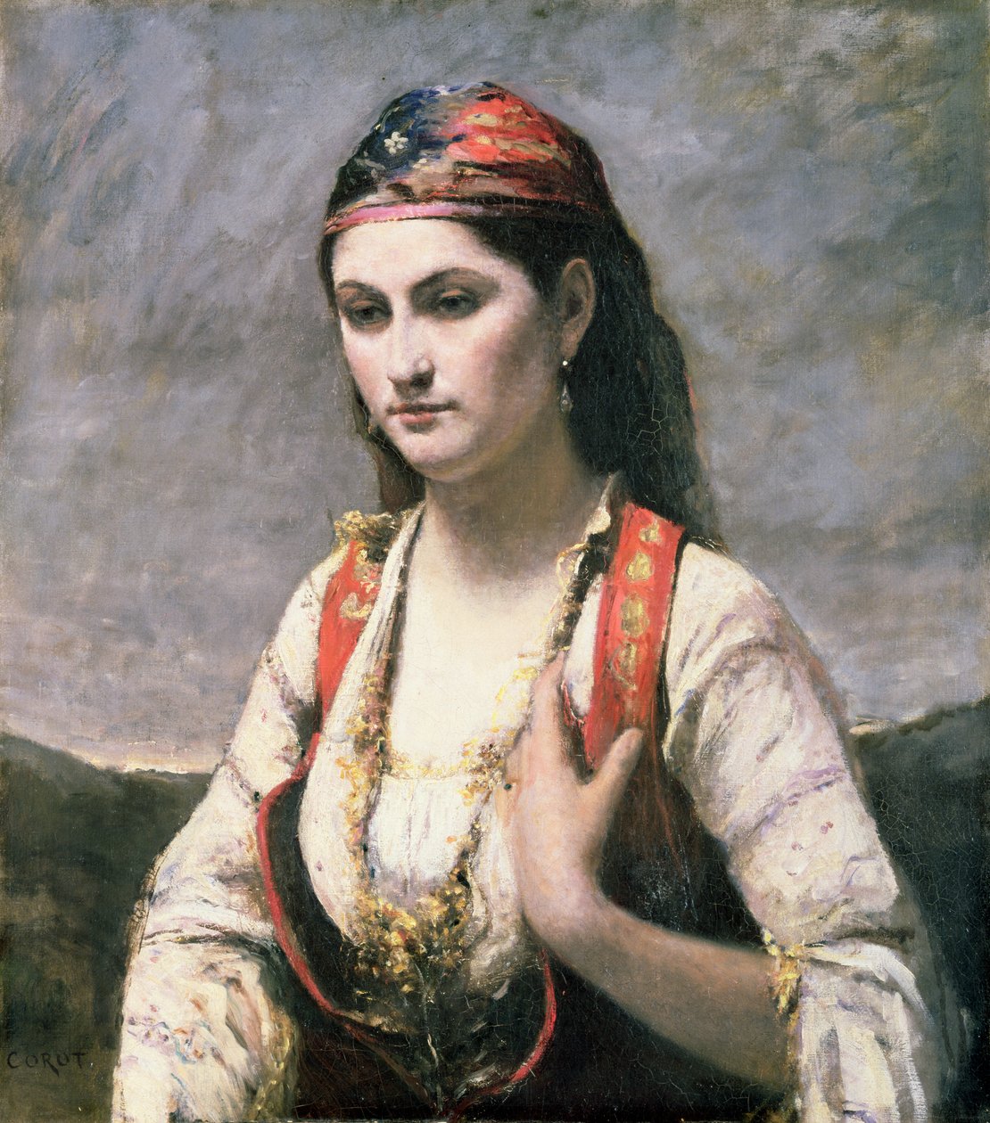 The Young Woman of Albano, 1872 by Jean Baptiste Camille Corot