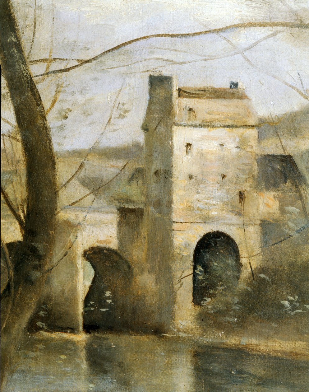 The Bridge at Mantes, France by Jean Baptiste Camille Corot
