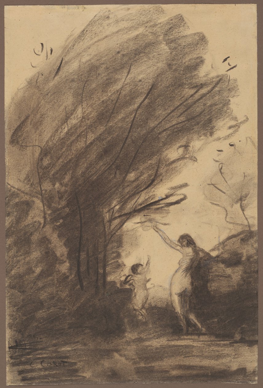 Venus Disarming Cupid by Jean Baptiste Camille Corot