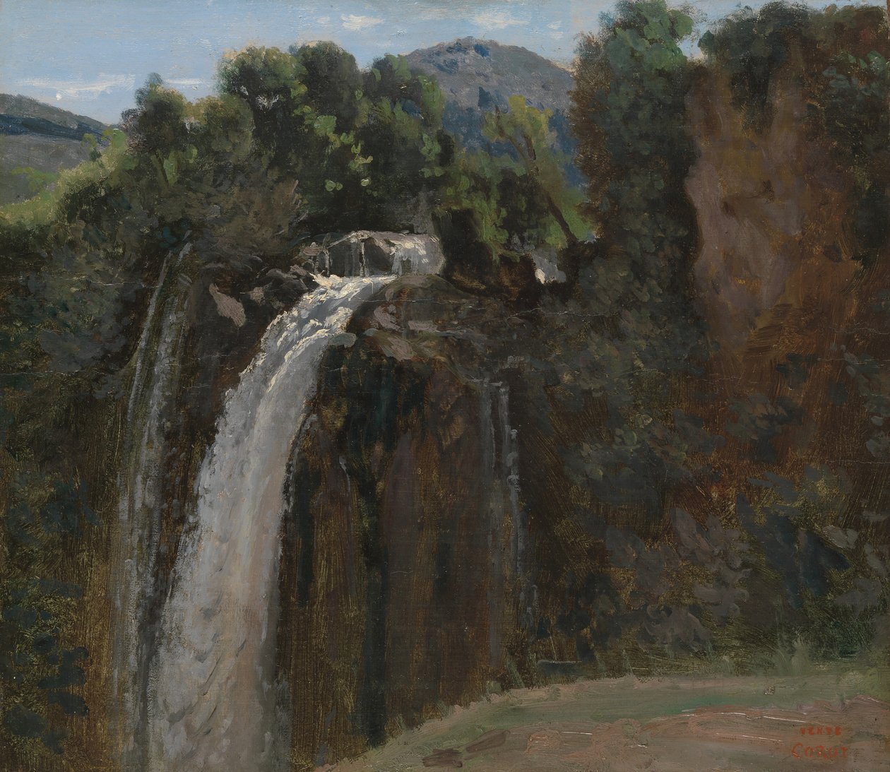 Waterfall at Terni, 1826 by Jean Baptiste Camille Corot