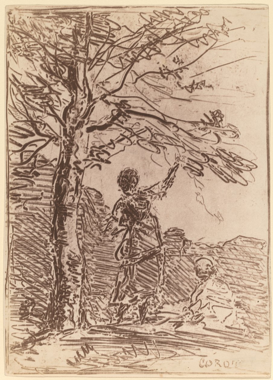 Young Woman and Death by Jean Baptiste Camille Corot
