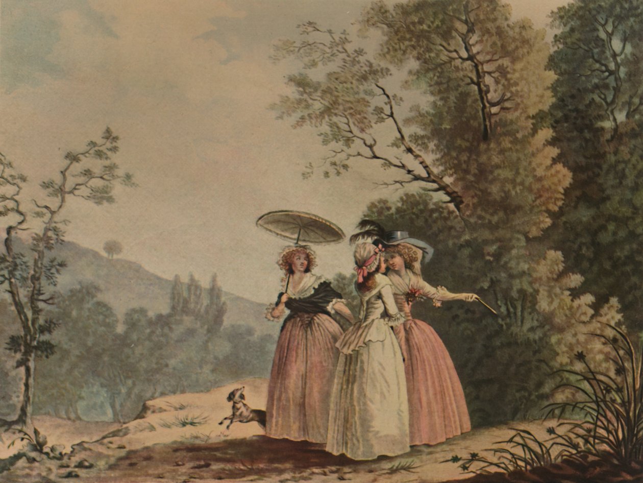 The Parisian Graces at the Bois de Vincennes, 1790, 1913 by Jean Baptiste Chapuy