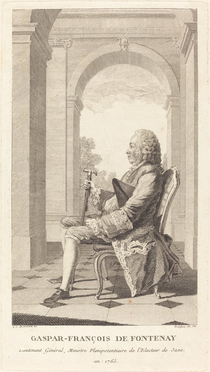 Gaspar-François de Fontenay by Jean Baptiste Delafosse, after Louis de Carrogis, called Carmontelle