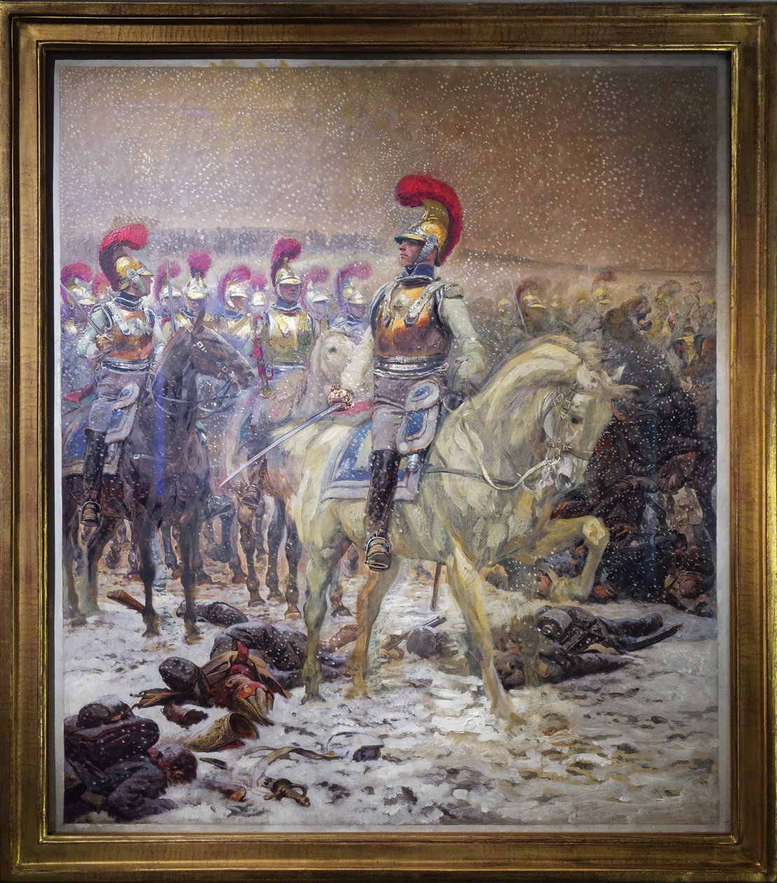 Before the charge, the Carabineros took the Battle of Winkowo (or Taroutino, Russia) by Jean Baptiste Edouard Detaille