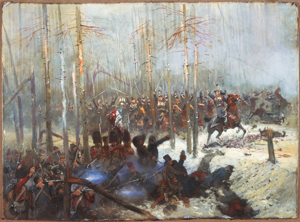 Charge of cuirassiers in Russia, Napoleonic Wars by Jean Baptiste Edouard Detaille