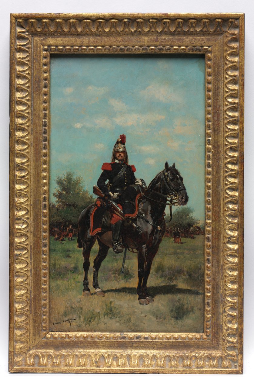 Mounted Dragoon Officer by Jean-Baptiste Edouard Detaille