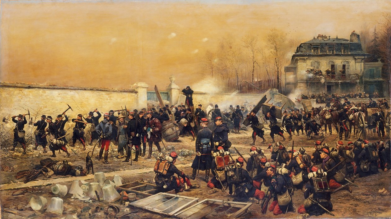 The Defense of Champigny, 1879 by Jean Baptiste Edouard Detaille