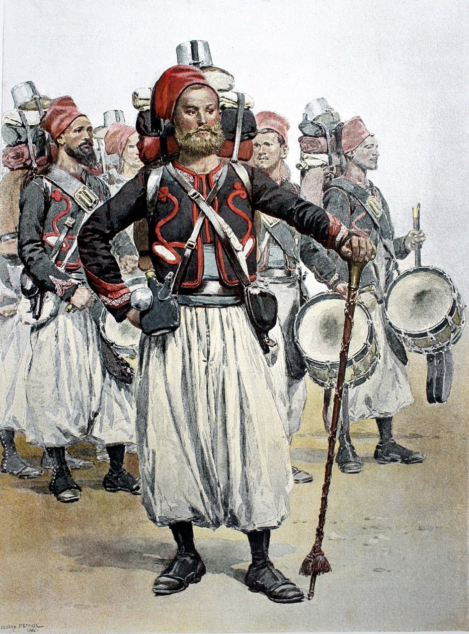 Zouave Drum major, North Africa by Jean Baptiste Edouard Detaille