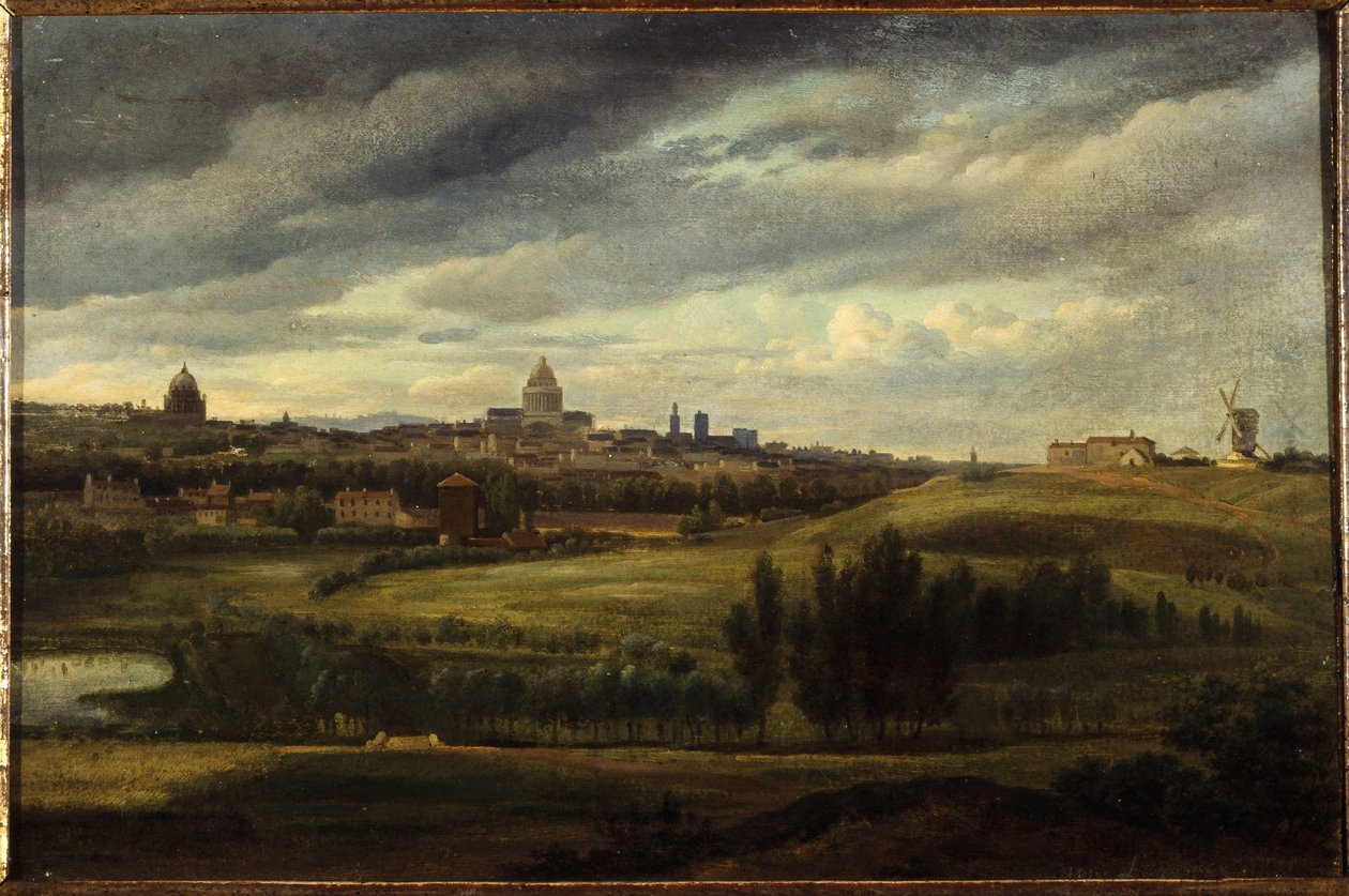View of Paris, taken from the heights of Gentilly, in 1815 by Jean Baptiste Gabriel Langlace
