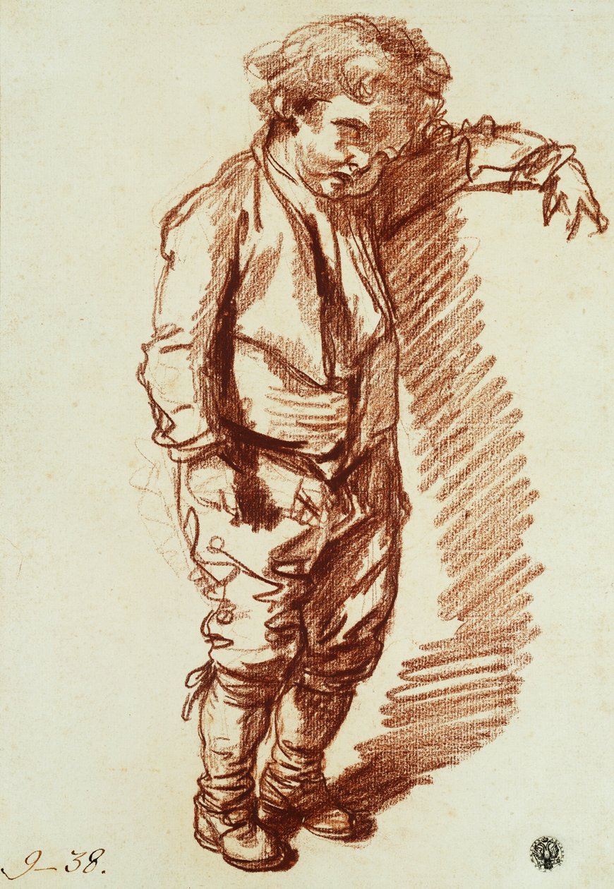 A Little Boy Standing by Jean Baptiste Greuze