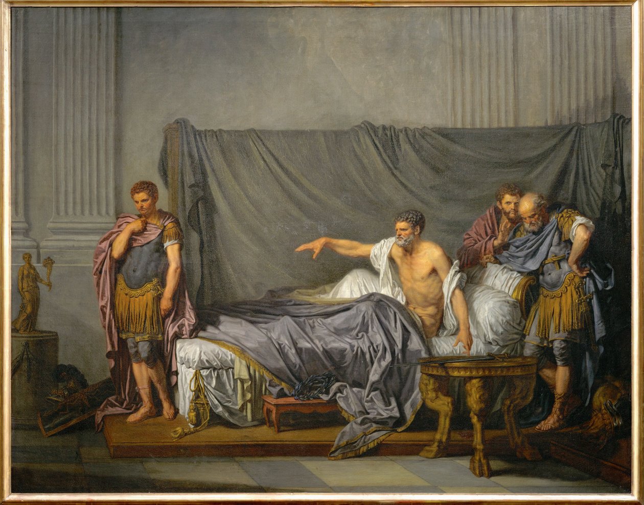 Emperor Lucius Septimius Severus Accuses His Son Caracalla of Planning His Assassination by Jean Baptiste Greuze