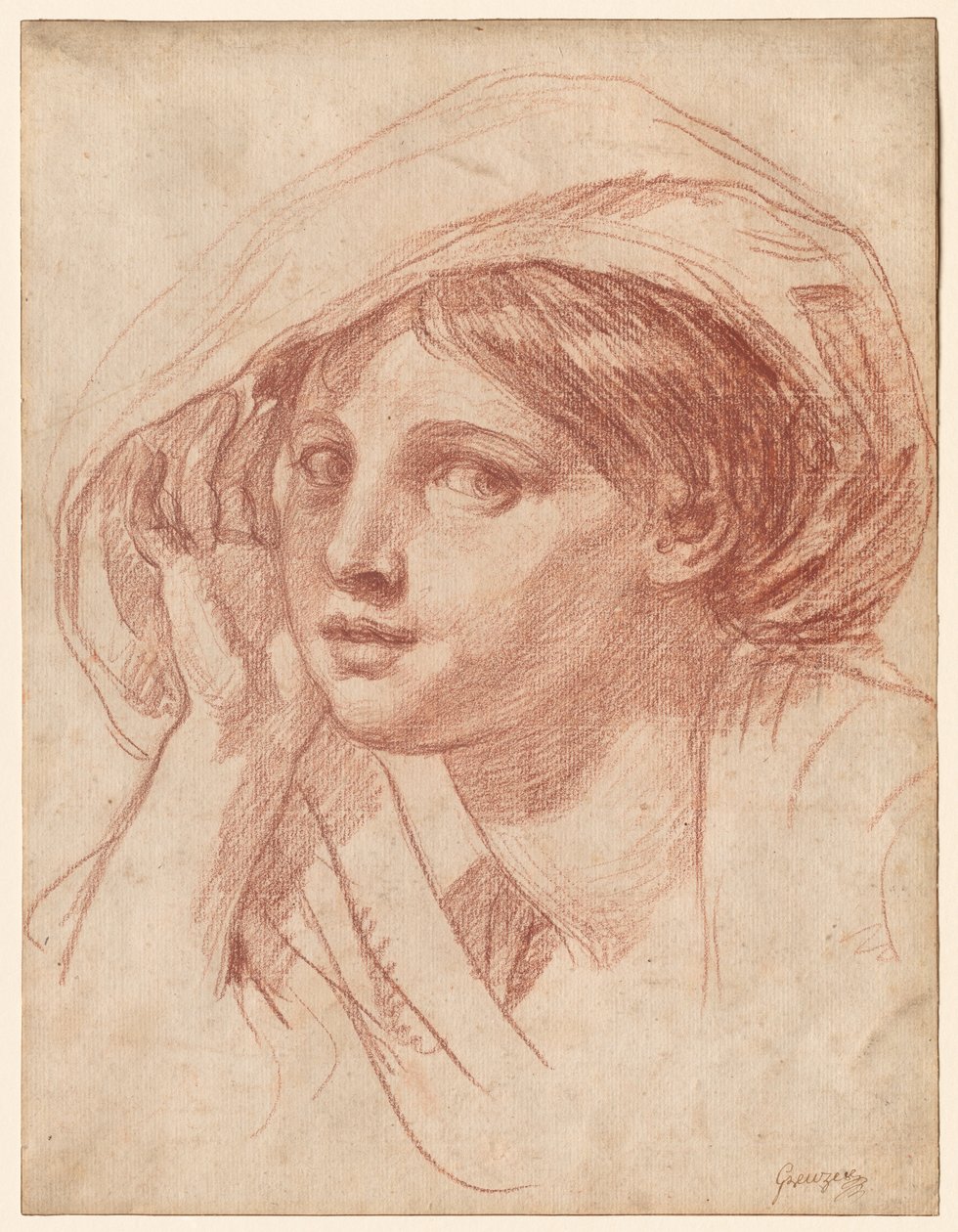 Head of a Young Woman, c. 1785 by Jean Baptiste Greuze