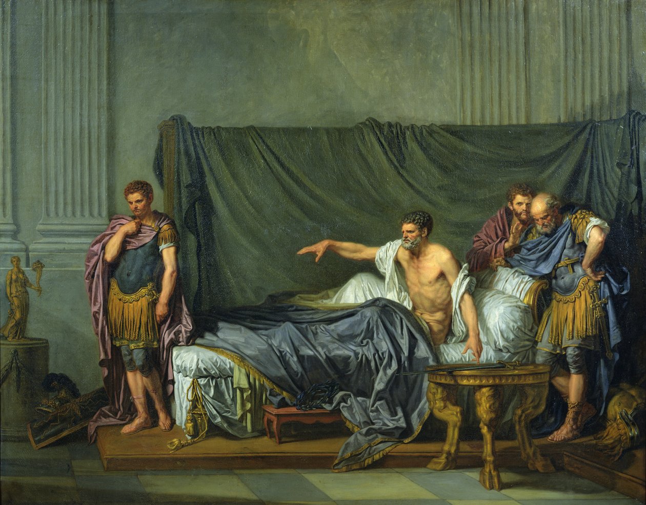 The Emperor Severus Rebuking his Son, Caracalla, for Wanting to Assassinate Him by Jean Baptiste Greuze
