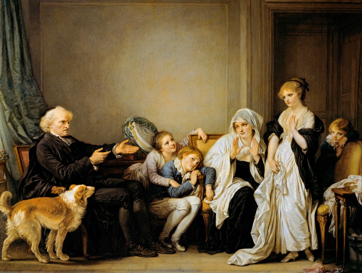 The Widow and Her Confessor by Jean Baptiste Greuze