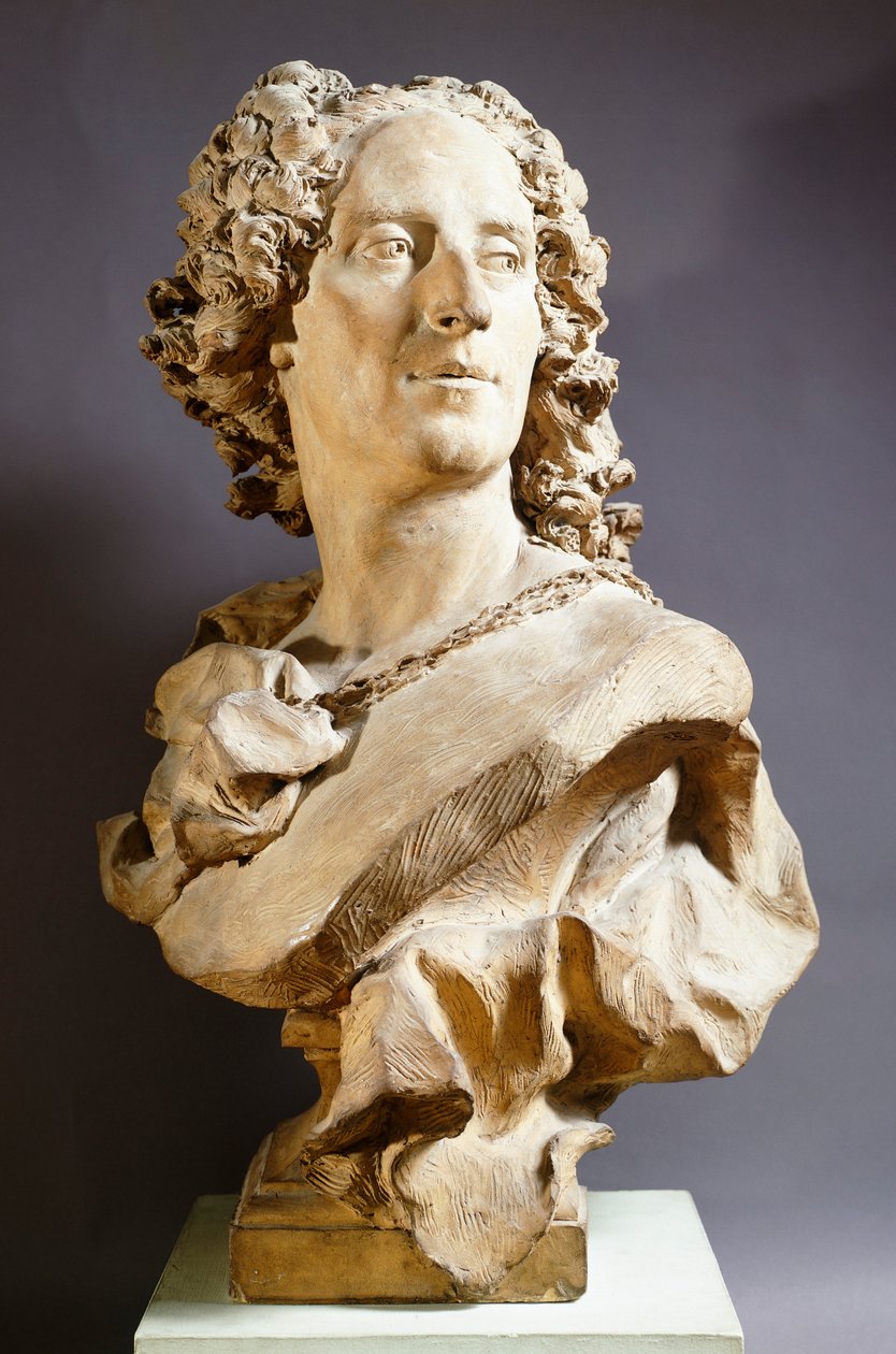 Noel Nicolas Coypel, by Jean Baptiste Lemoyne, terracotta bust by Jean Baptiste II Lemoyne