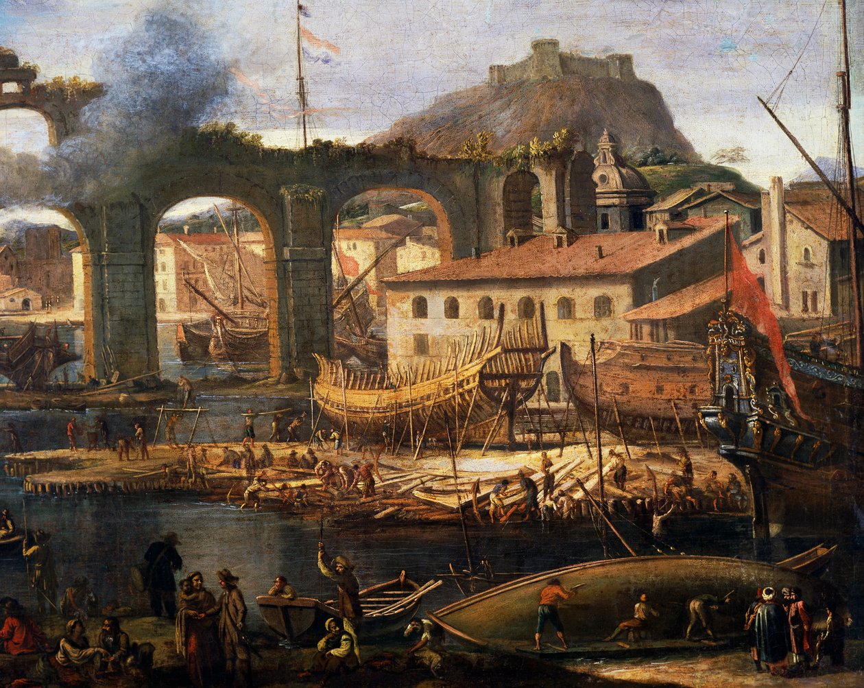 The Shipyards of La Ciotat by Jean Baptiste I de La Rose