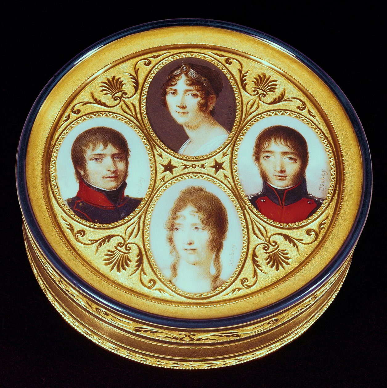 Bonbonniere with portraits of Eugene, Hortense, and Josephine Beauharnais and Louis Bonaparte by Jean Baptiste Isabey