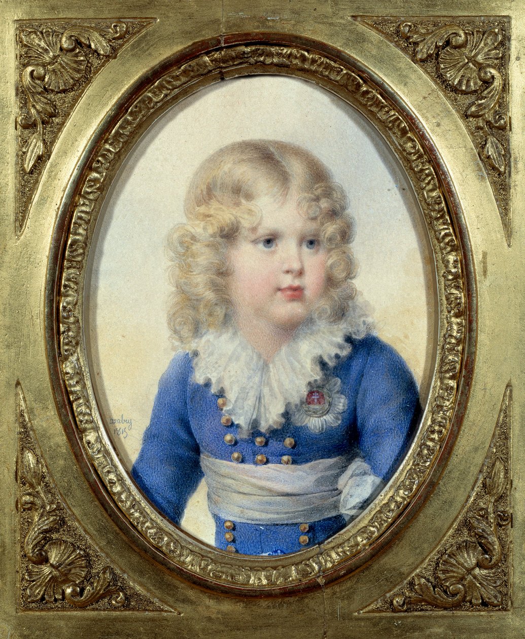The King of Rome and Prince of Parma Napoleon II, Duke of Reichstadt (1811-1832) son of Emperor Napoleon I (1769-1821) in blue dress by Jean Baptiste Isabey