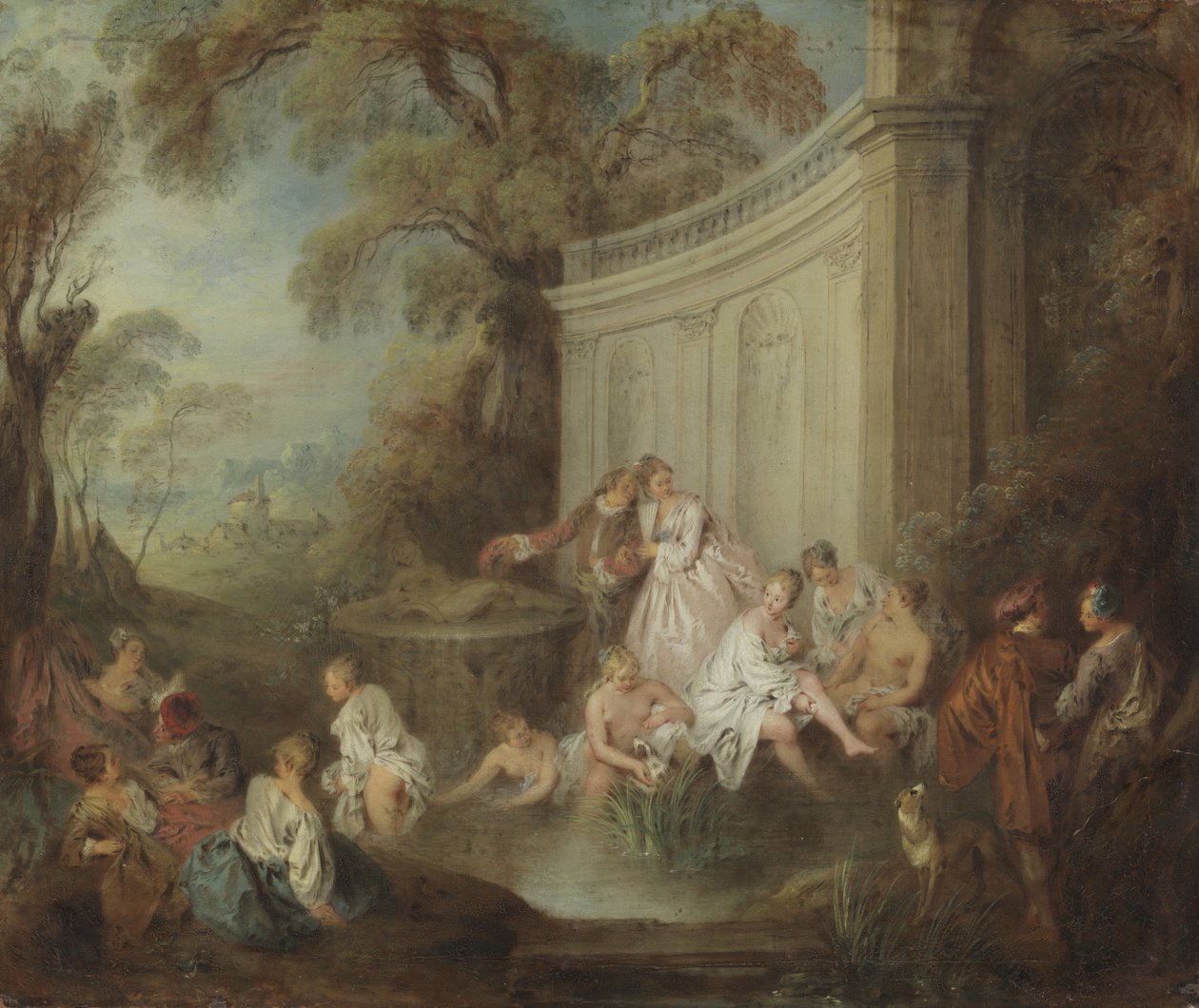 Bathers in a Park by Jean Baptiste Joseph Pater