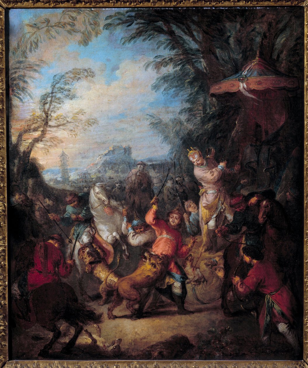 Chinese Hunting by Jean Baptiste Joseph Pater