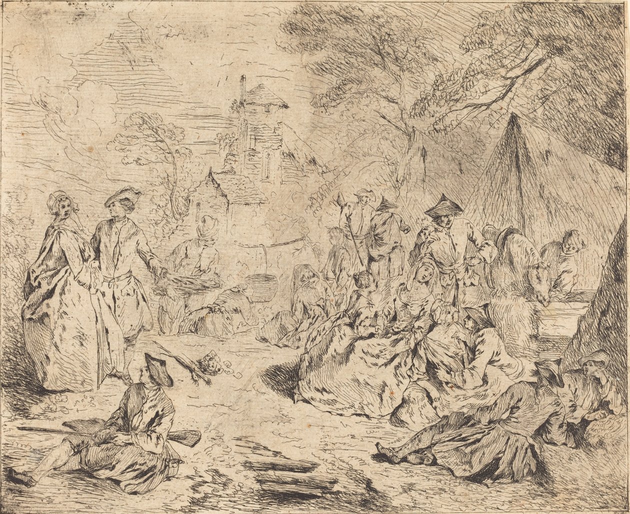 Troops Resting by Jean Baptiste Joseph Pater