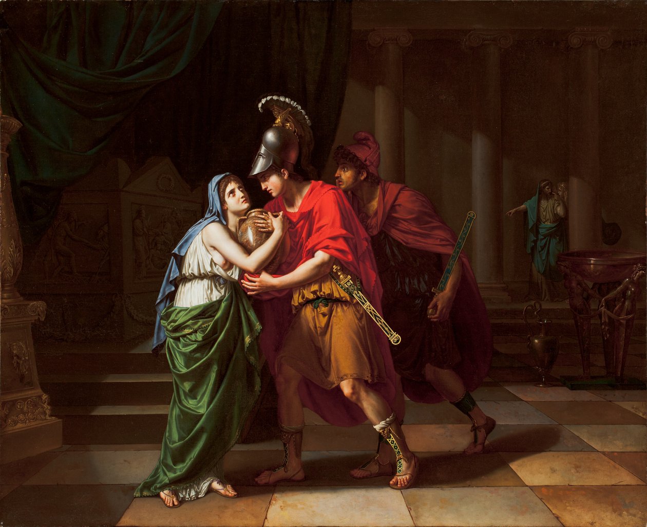 Electra Receiving the Ashes of her Brother, Orestes by Jean Baptiste Joseph Wicar