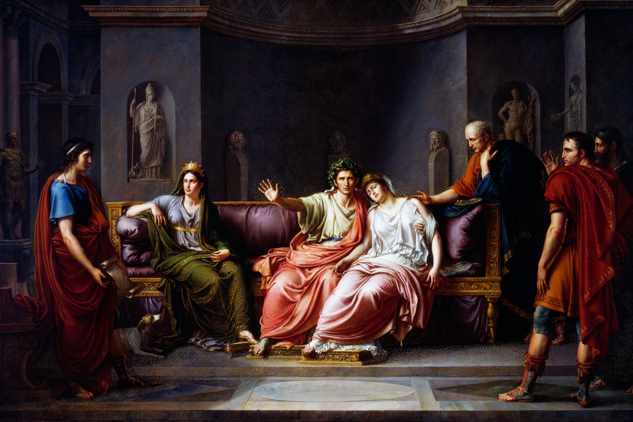 Virgil reading sixth canto of Aeneid by Jean Baptiste Joseph Wicar