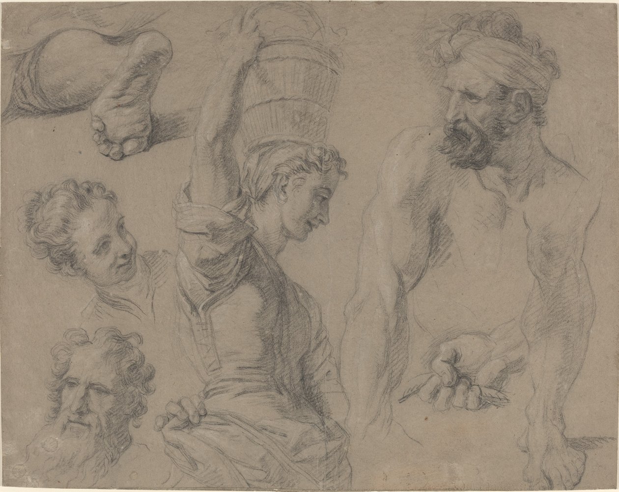 Study for Miraculous Draught of Fishes (?) by Jean Baptiste Jouvenet