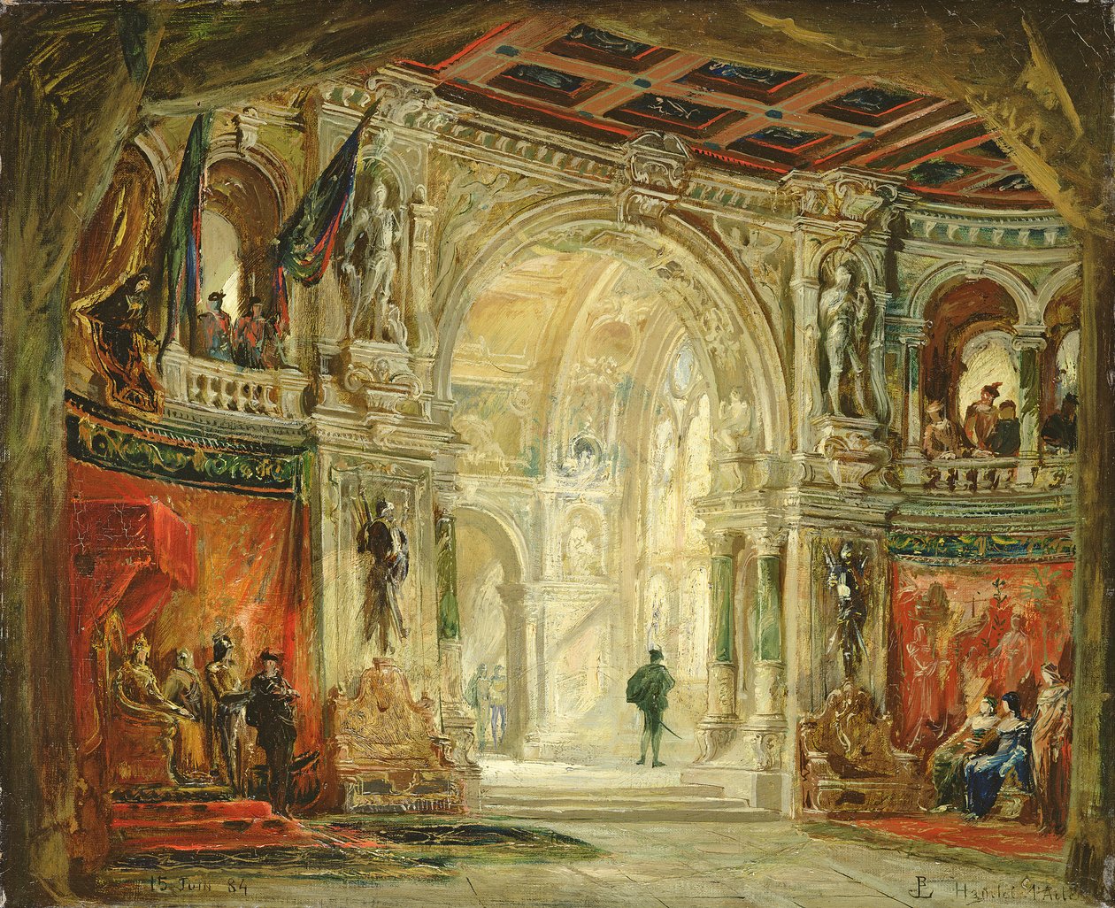 Hamlet, Act I, 1884 by Jean Baptiste Lavastre