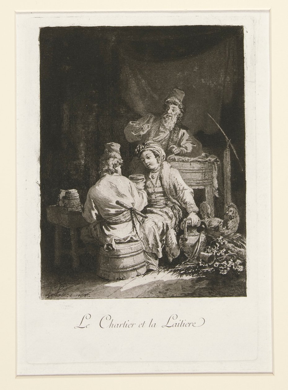 The Virtue in the Cabaret and The Carter and the Dairywoman by Jean Baptiste Le Prince