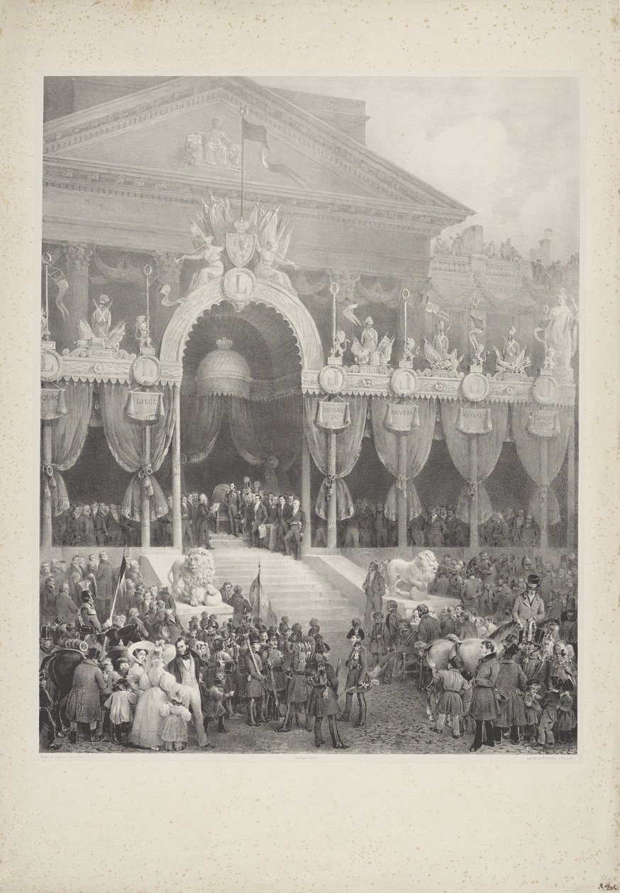 Inauguration of Leopold I as King of the Belgians, 1831 by Jean Baptiste Madou