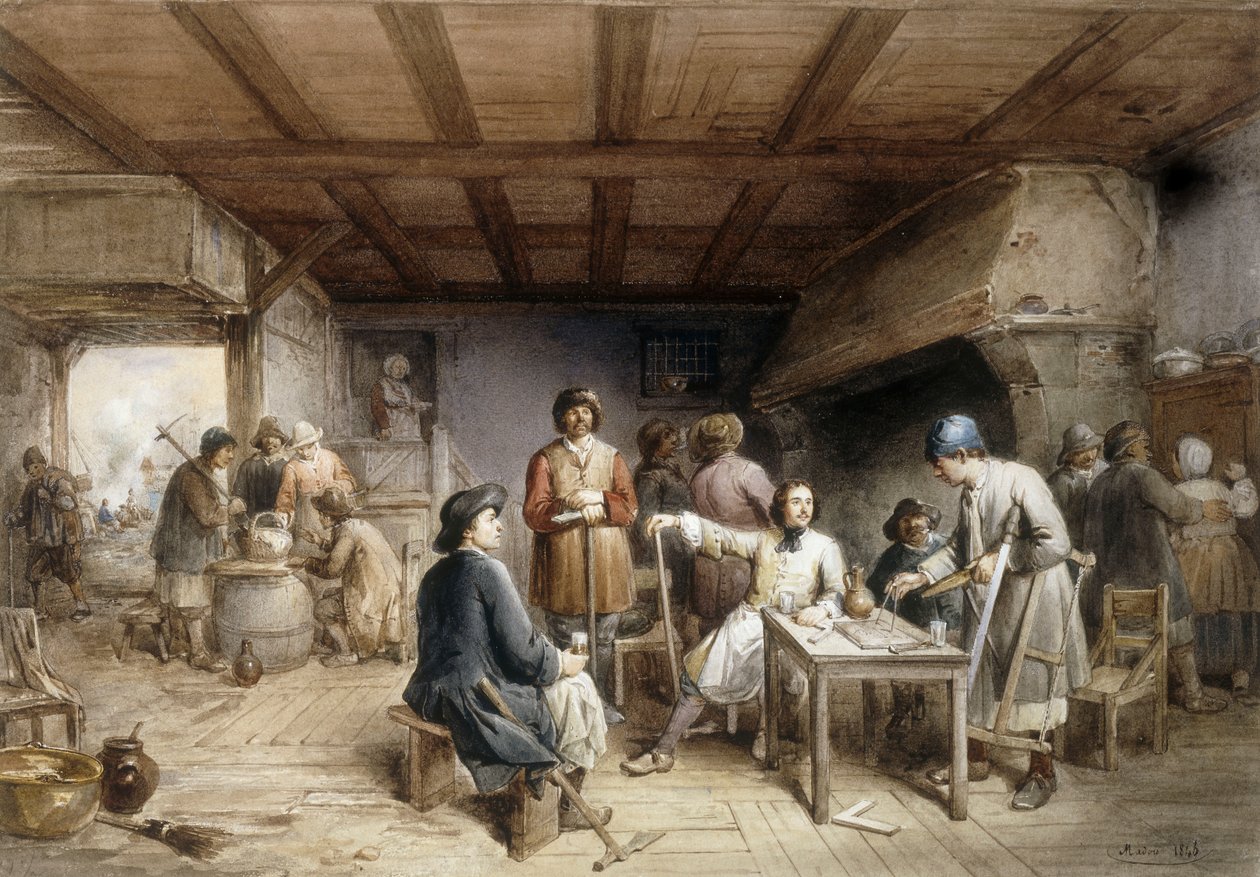 Shipwrights Taking a Rest by Jean Baptiste Madou
