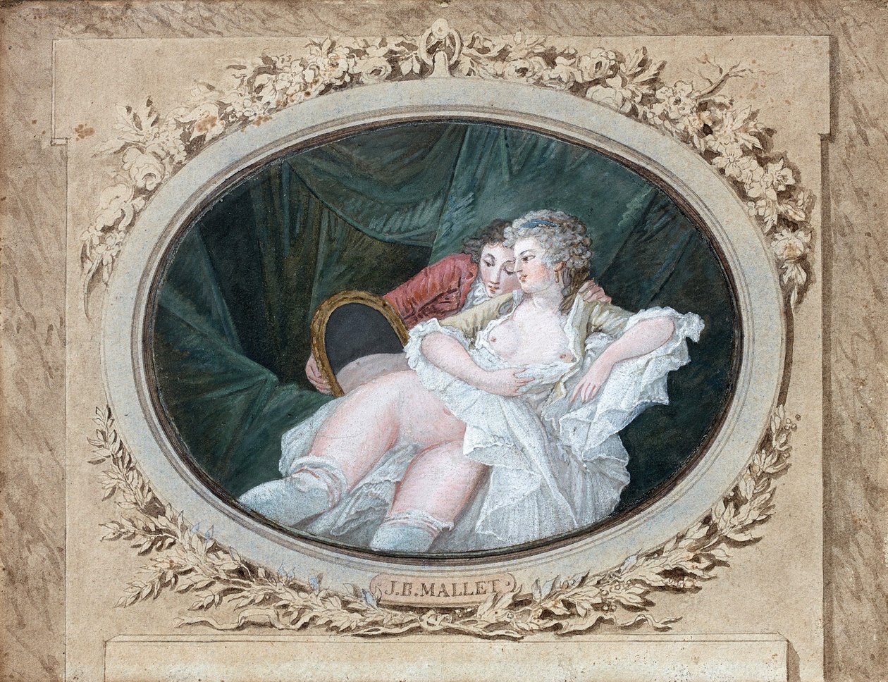 Boudoir scene by Jean Baptiste Mallet