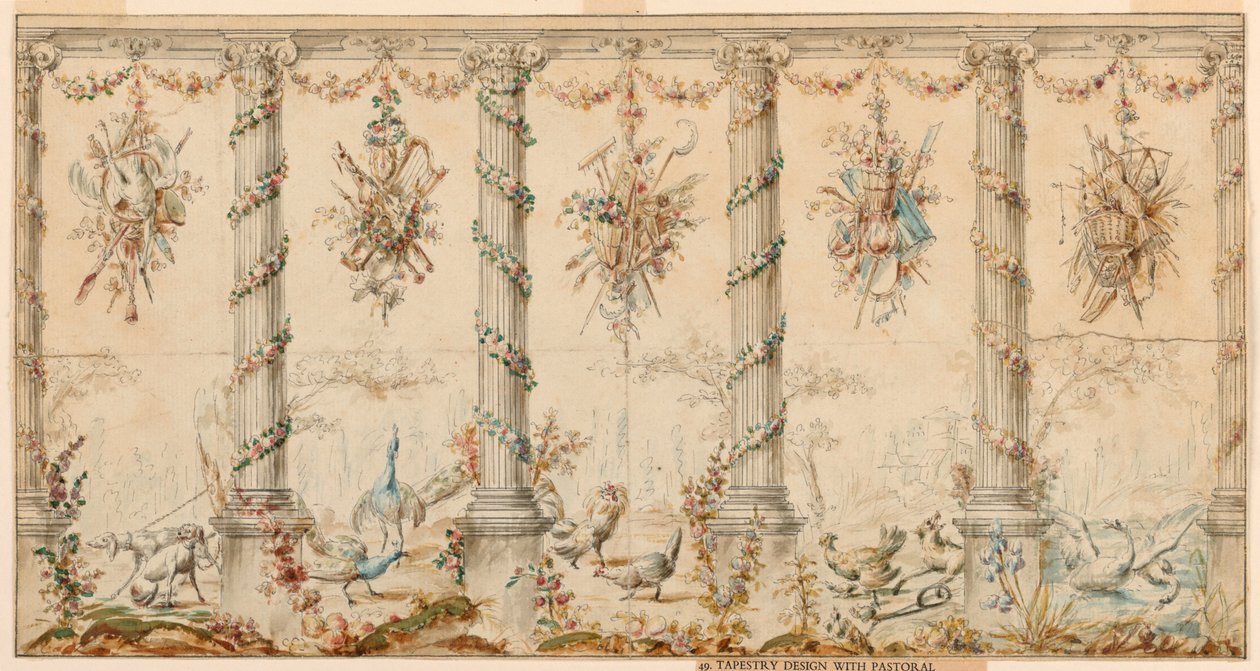 Project for Tapestry Dedicated to Farm Life, 1780–95 by Jean Baptiste Marie Huet