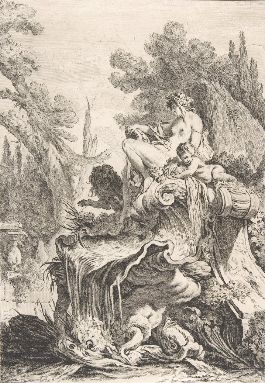 The Seated Nymph (detail) by Jean Baptiste Marie Pierre