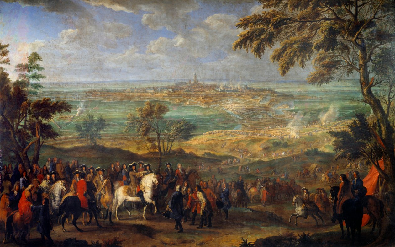 War of the League of Augsburg (1689-1697): Capture of the city of Mons by Louis XIV (1638-1715) on 9/04/1691 by Jean Baptiste Martin