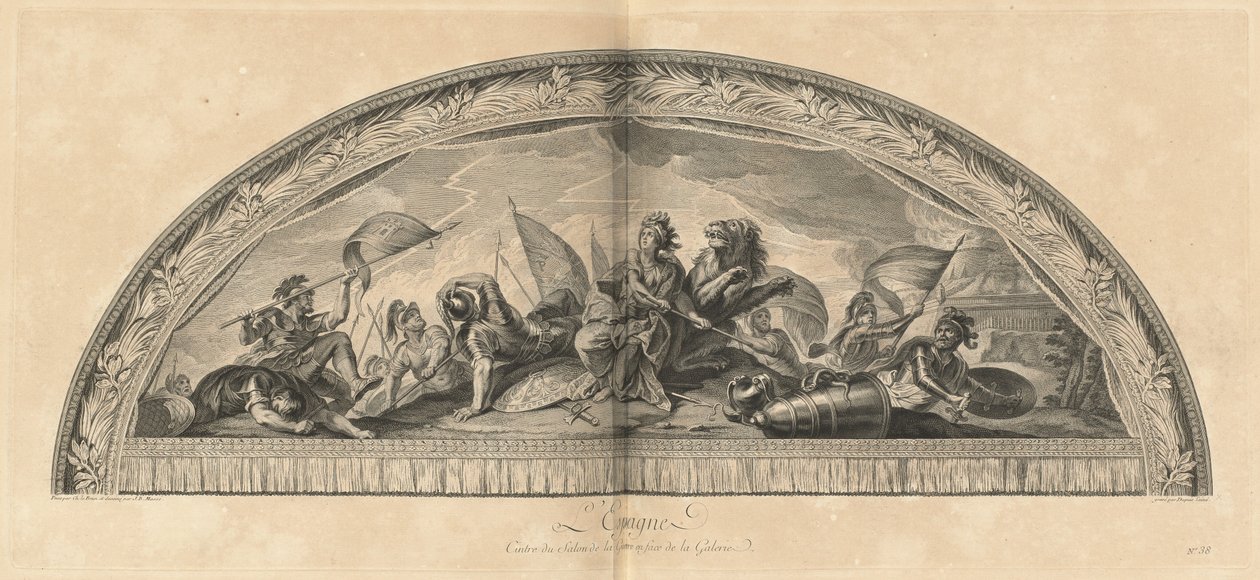 Spain, Center of the Salon of War Opposite the Gallery [Plate 38] by Jean Baptiste Masse